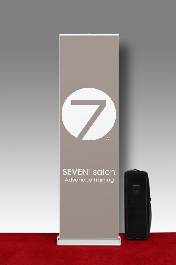 Seven 24"x83" Retractable Banner